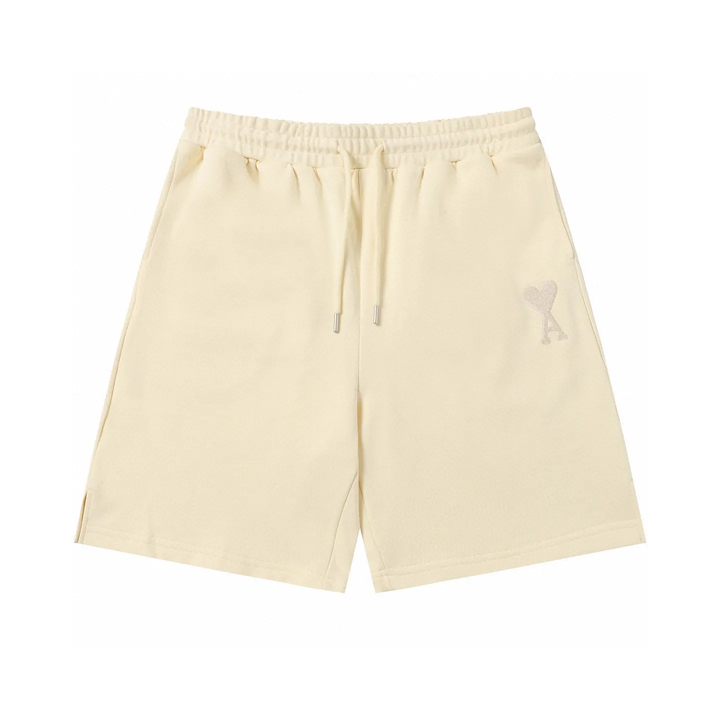 P125💰 Ami spring and summer New Arrival casual shorts! Embroidered front logo, customized drawstring elasticity adjustment, customized brand Classic LOGO, customized fabric, extremely comfortable, strong touch, highly recognizable, and perfect appearance and craftsmanship. Complete three standards, same style for men and women. Color: Black, apricot, apricot green. Sizes: XS S M L